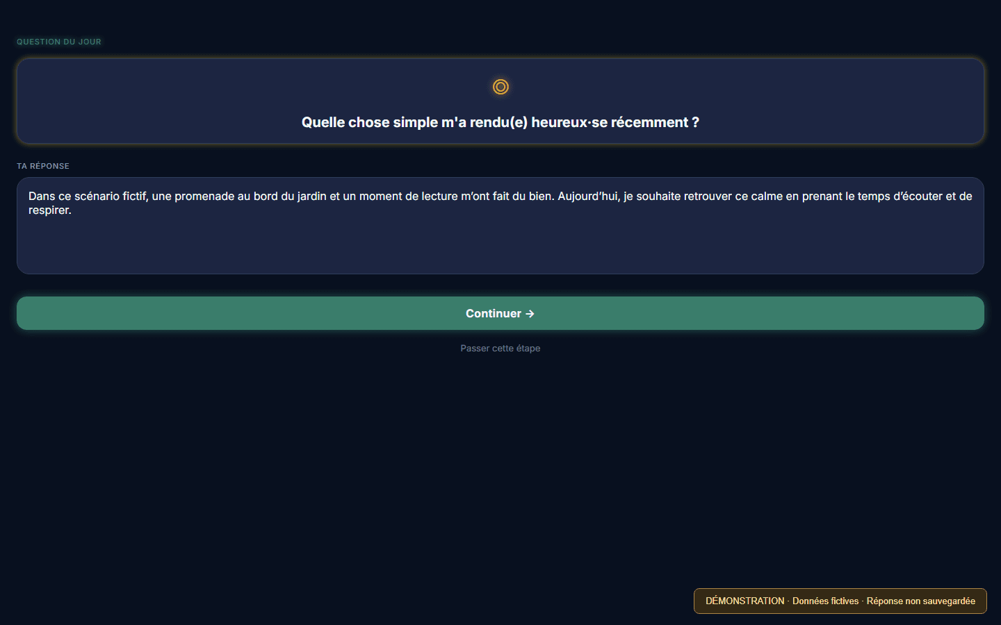 CONNEXION — question du jour