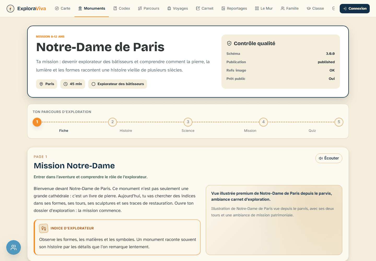 ExploraViva — mission Notre-Dame de Paris