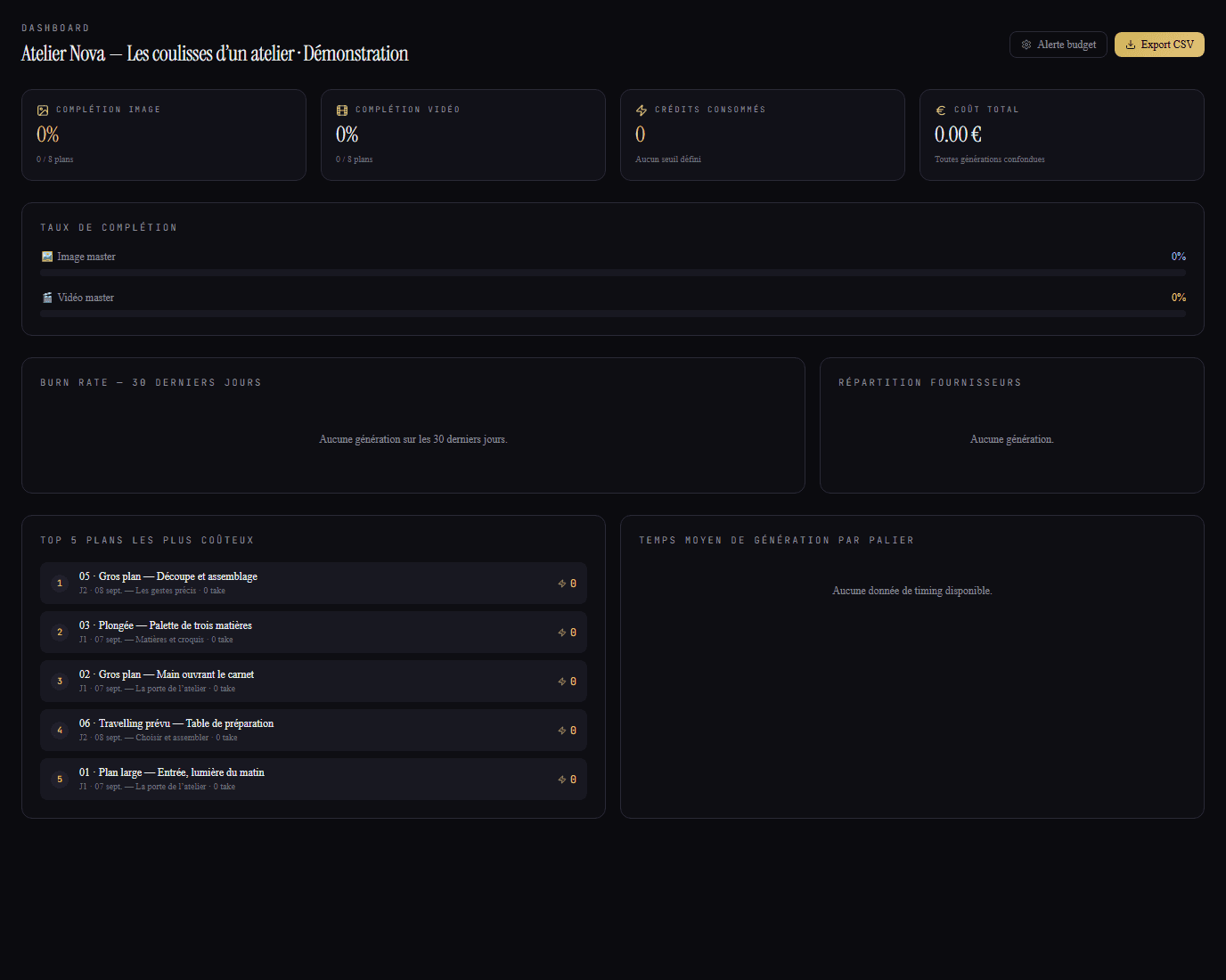 Virtual Production OS — dashboard : capture à relire